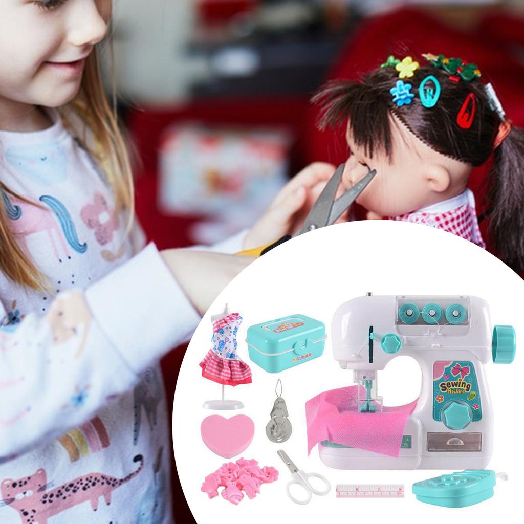 Electric Sewing Machine Toy Development Toys for Children Girl Gift Mini Children Pretend Play Sewing Machine Toys