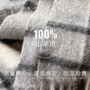 British Plaid 100 Cashmere Scarf Men's Winter Warmth Black and White Gray Business Scarf Men's