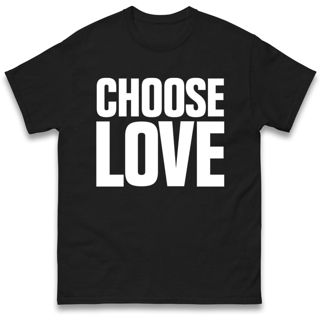 Wähle Liebe Grafik T-Shirt Unisex Unisex Minimal Positiver Slogan Lässig Oversized Kurzarm Baumwolle Streetwear Basic Oberteile