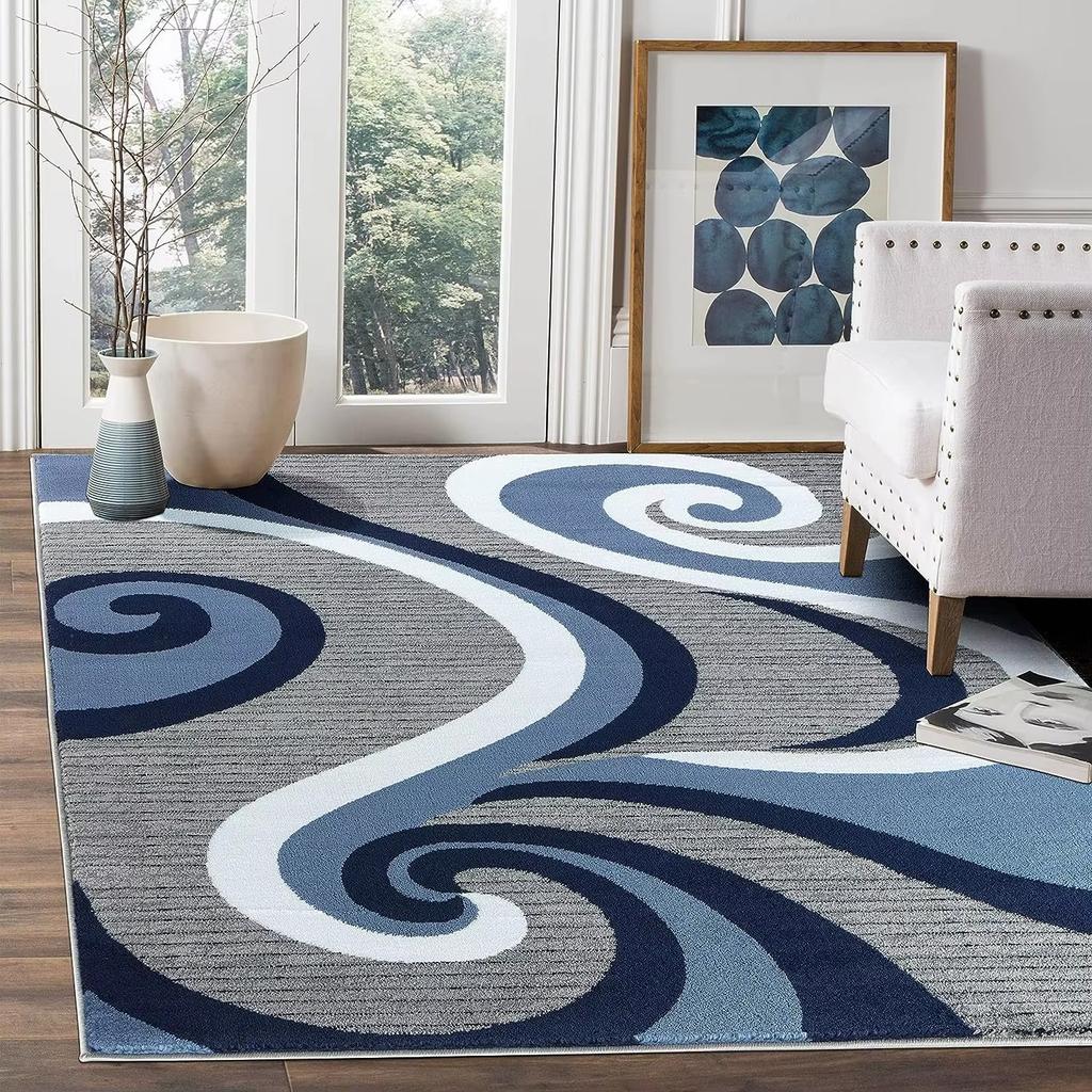 Modern Gray Black White Living Room Carpet  Decor Sofa Table Large Area Rugs Bedroom Anti-slip Floor Mat Hallway Alfombra