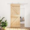 VidaXL Sliding Door and Hardware Kit 85x210 Cm Solid Pine, Interior Door, Interior Barn Door 3203083
