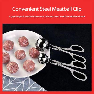 Stainless Steel Meatball Maker Spoon Mold for Kitchen Meatball Ball Clip