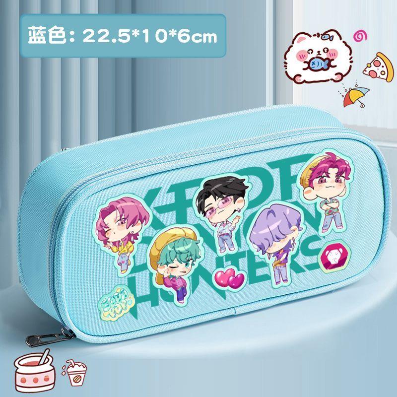 

Пенал Kpop Witch Hunt Group, Детский канцелярский бокс, Большой трехслойный пенал из ткани Оксфорд с мультяшным рисунком