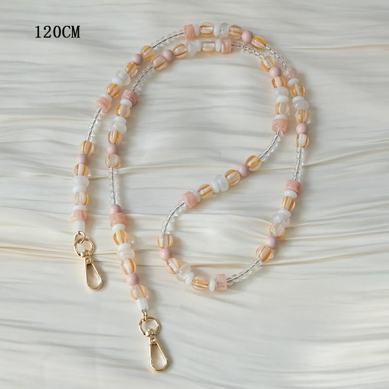 New Phone Accessory Long Cellphone Chain Anti Lost Universal Beaded Shoulder Neck Crossbody Phone Strap Phone Case Holder Chain
