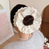 Temperament lace large intestine hair band women's high-end sense tied hair ponytail hair rope super fairy headband headdress