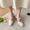 Fashion 2025 New Style Spring Autumn Vintage Dress High Heels Women's Shoes Fashion Style Mary Jane Shoes Rubber Sole