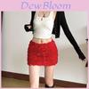 Nachtclub Mode Damen Minirock Mit 3D Blumenmuster Und Stretchstoff Für Freizeitkleidung