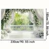 2D Elegant Floral Curtain Photography Background for Bridal Shower