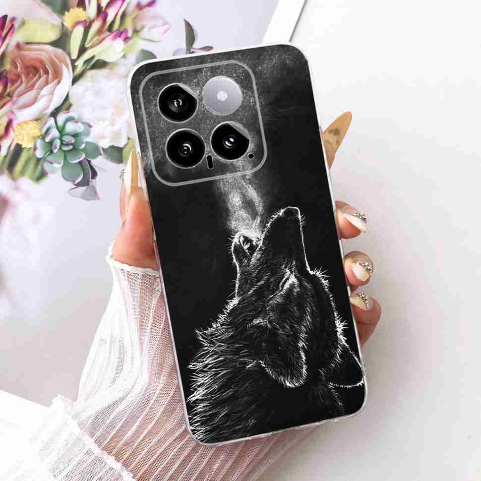 For Xiaomi Mi 14 5G 23127PN0CC Case Fashion Dragon Butterfly Silicone TPU Cover For Xiaomi Mi14 5G 6.36" 23127PN0CG Phone Shell