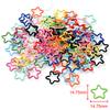50PCS Colorful Mixed Alloy Split Jump Rings Star Heart Round Twisted Open Single Loops Ring Connector for Jewelry Making Finding