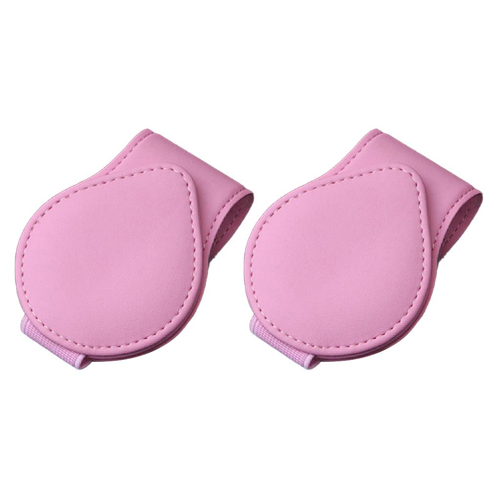 Pack of 2 Car Glasses Clip Ticket Card Holder Sunglasses Eyeglasses Pink