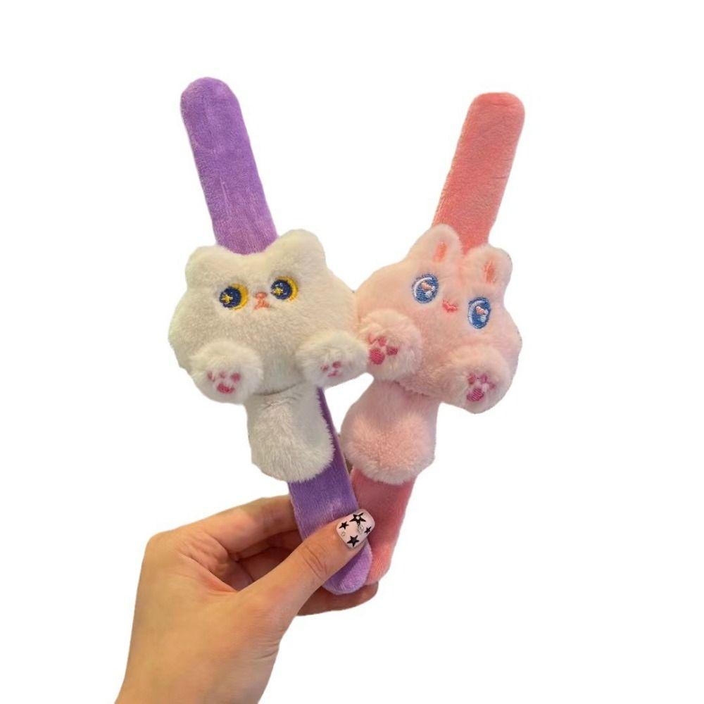 Simulation Plush Doll Slap Bracelet Rabbit Capybara Plush Wrist Band  BirthdayGift