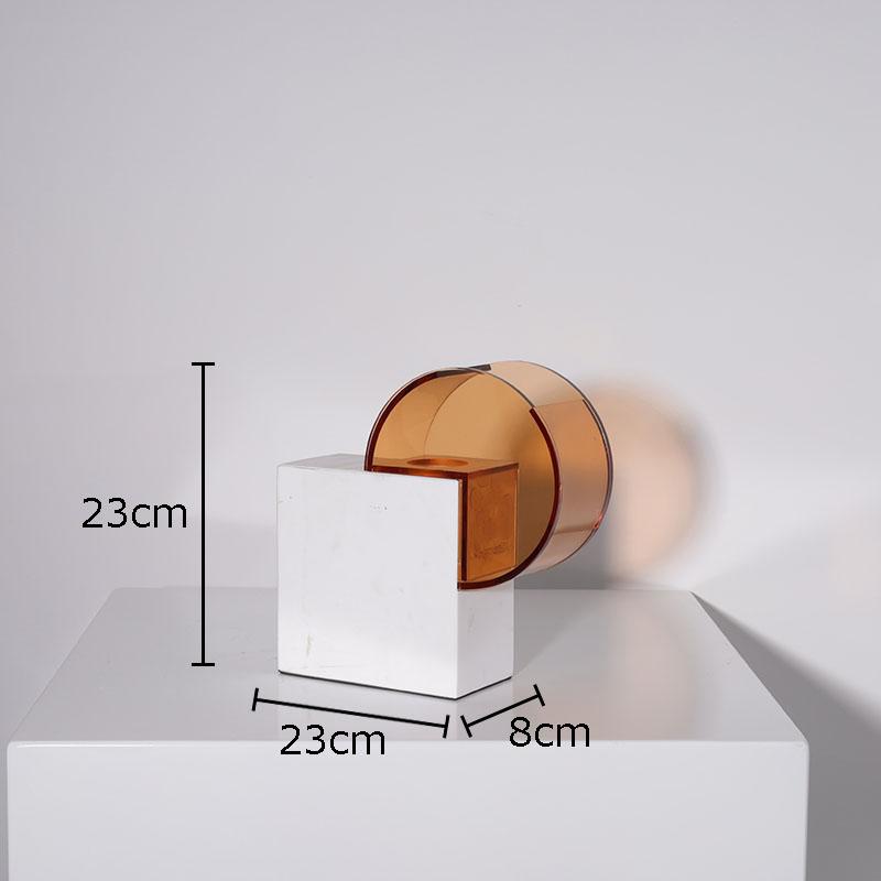 

Geometric Art Vase Marble Base Artificial Flower Decorative Flower Arrangement Desk Decoration Ornaments Crafts Floral Vases