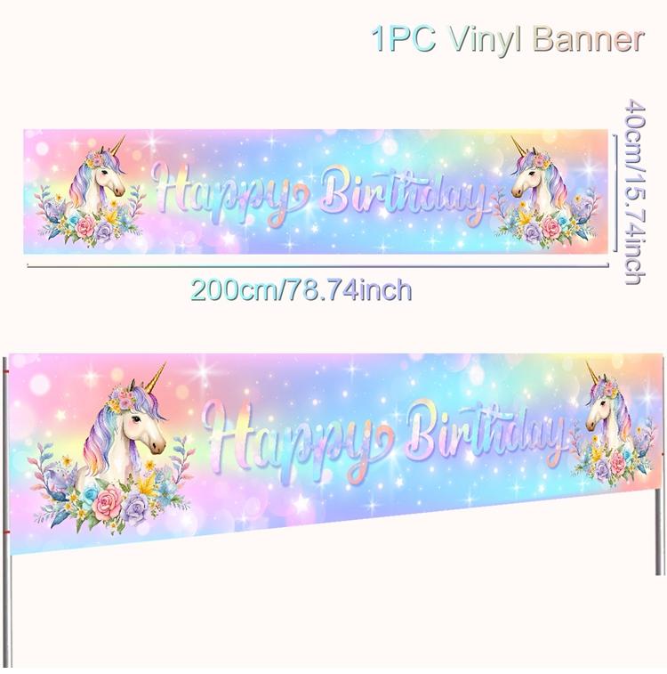 

Украшение для вечеринки по случаю дня рождения в виде единорога Баннер на день рождения в виде единорога Украшение для вечеринки по случаю дня рождения девочки в виде единорога Товары для вечеринки по случаю дня рождения девочки