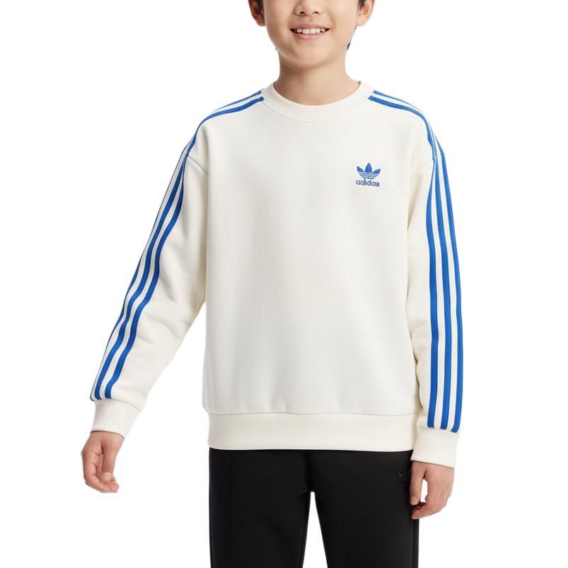 Adidas Originals Crew Neck Striped Long Sleeve Sweatshirt Kids tops KW1184 110