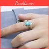 Feather Geometric Turquoise Ring Women Alloy Jewelry Party Decoration Engagement