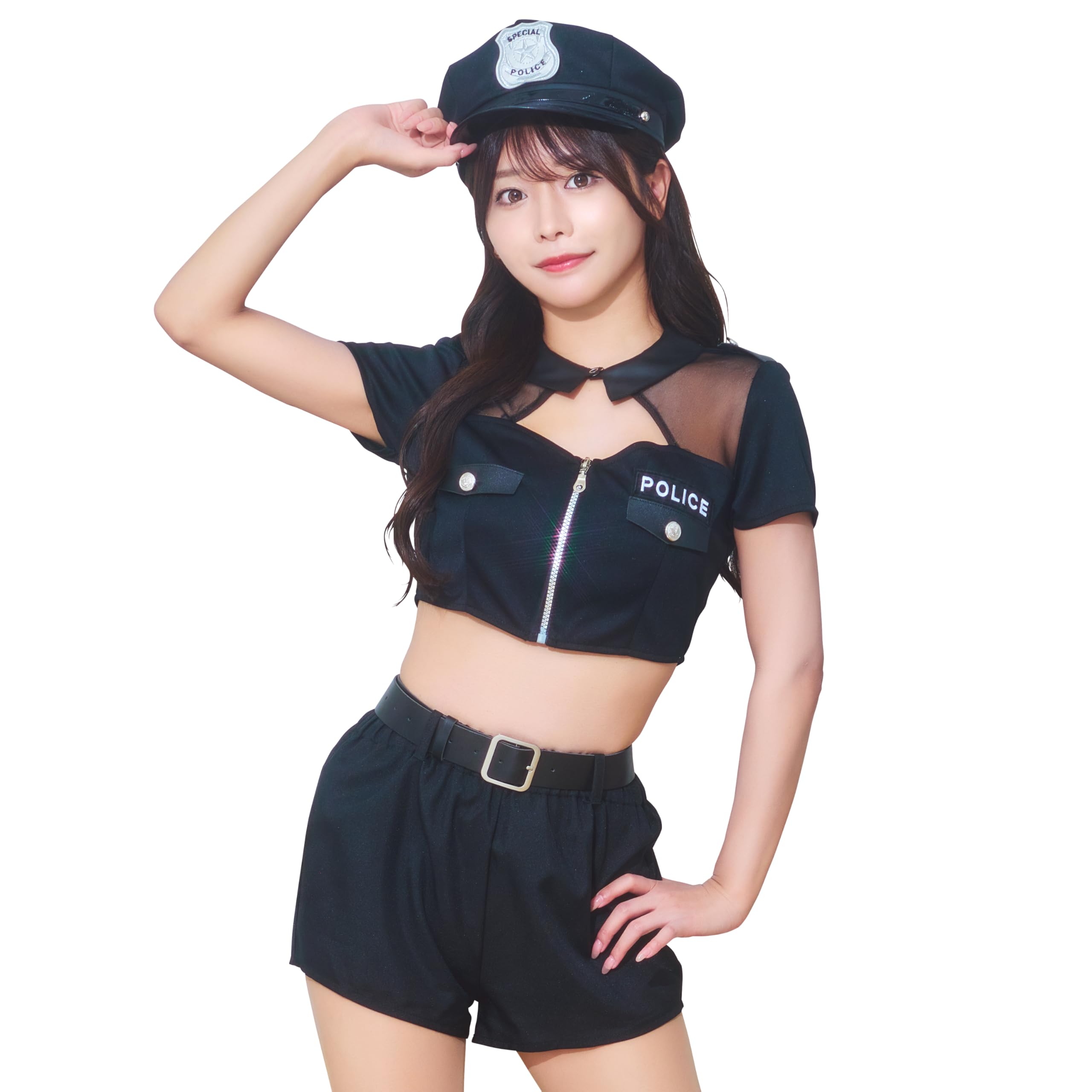 

Clearstone GLOWHOLIC Косплей Хэллоуин Полицейские Размер Черные Шорты, Женские, M,