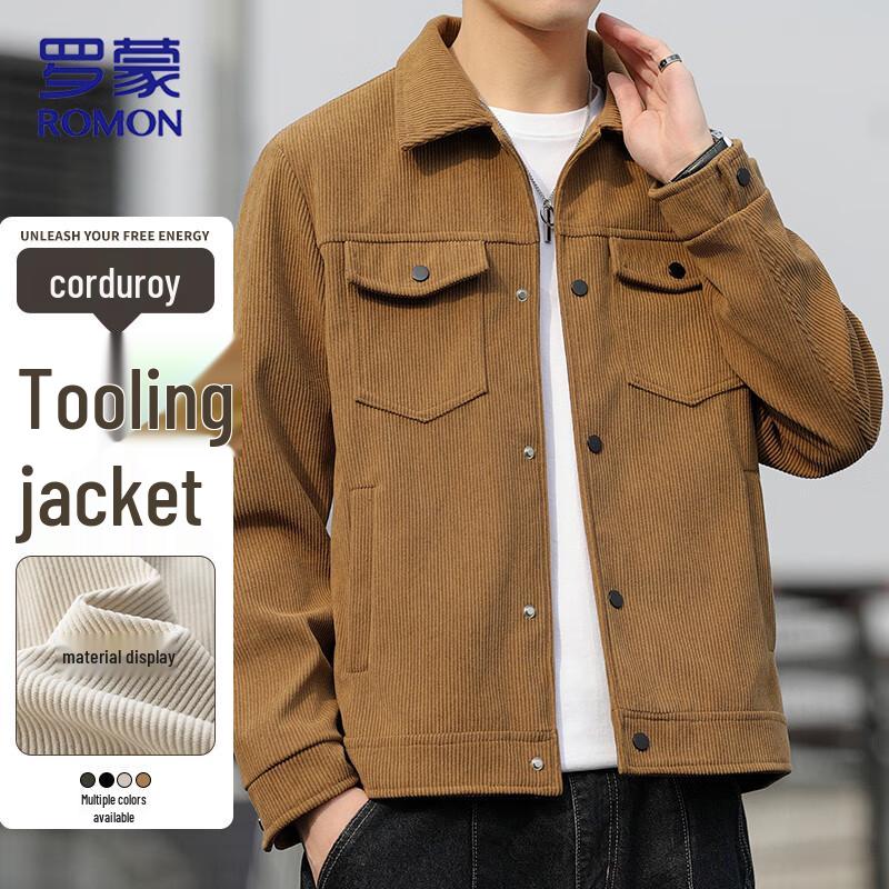 Romon Men s Corduroy Jacket 4XL