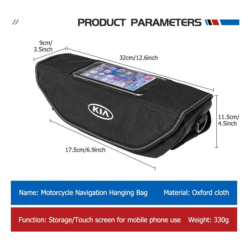 QDIM8 Universal Motorcycle Luggage Backpack Navigation Phone Bag For KIA Rio K5 K2 Sportage Ceed Sorento Picanto Stinger Soul