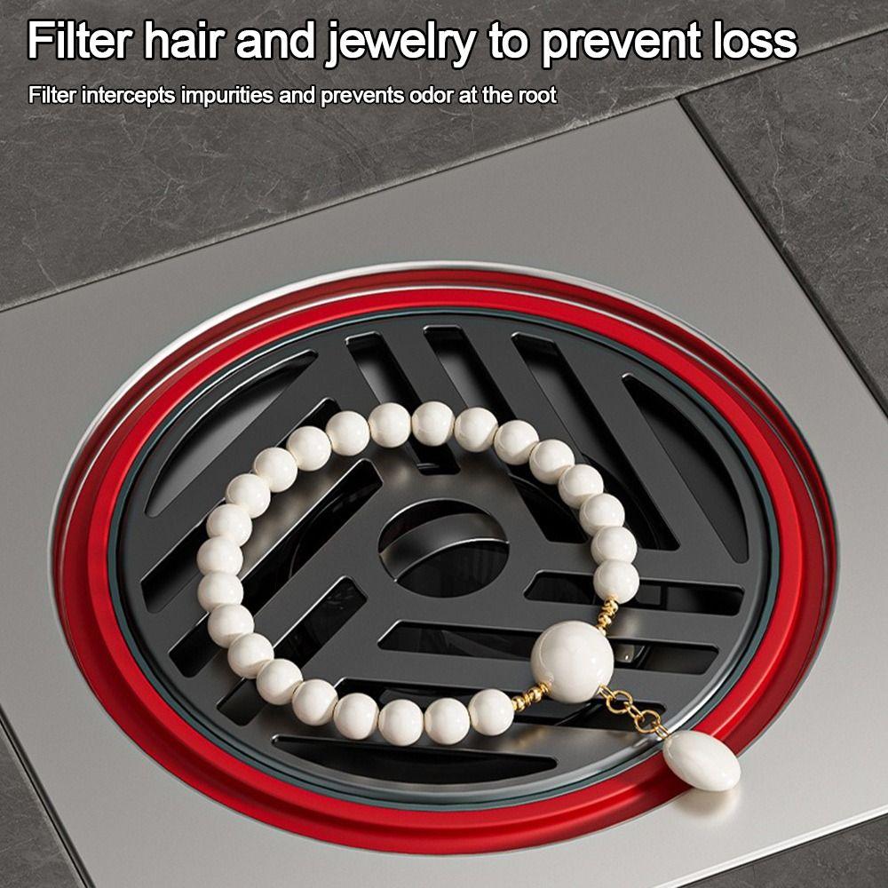 Bouchon de filtre de vidange en acier inoxydable, anti-reflux, bouchon de filtre de vidange de sol de douche, fournitures de salle de bains