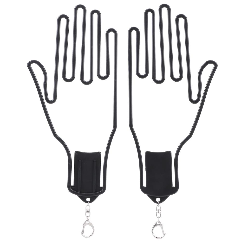 2Pcs Golf Glove Plastic Support Stretcher Bracket Rack Hanger Tool Accessory Supply Black