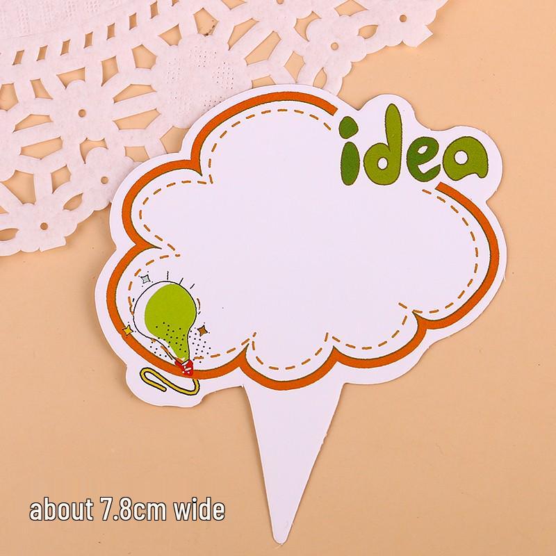 50-Piece Blank Insert Cards for Cake Decorations and Celebrations