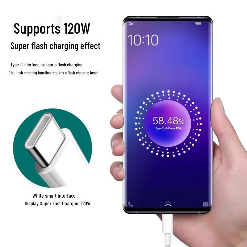 Compatible 100W/120W Super Flash Charger for Realme GT7/GT7 Pro/Racing Edition