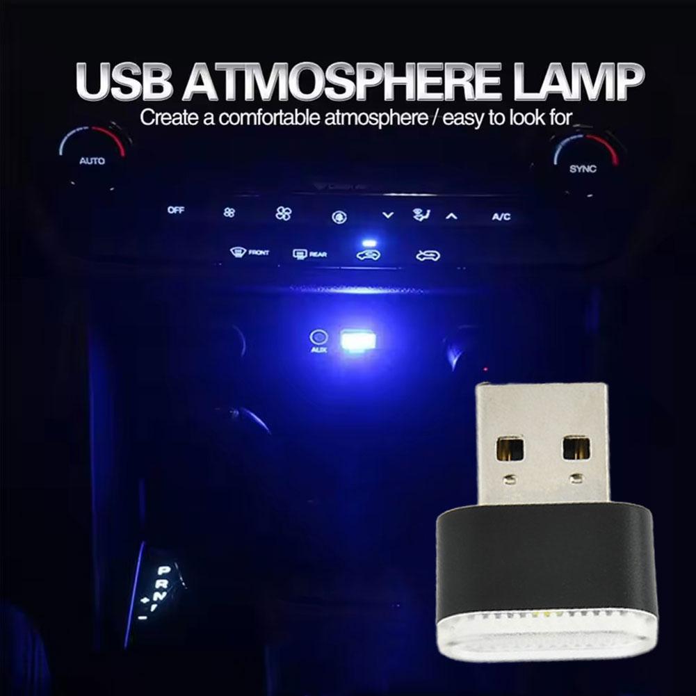 Mini USB Car Light Colorful Night Ambient Lights Auto Lamp Decorative Atmosphere Interior LED J9Z7