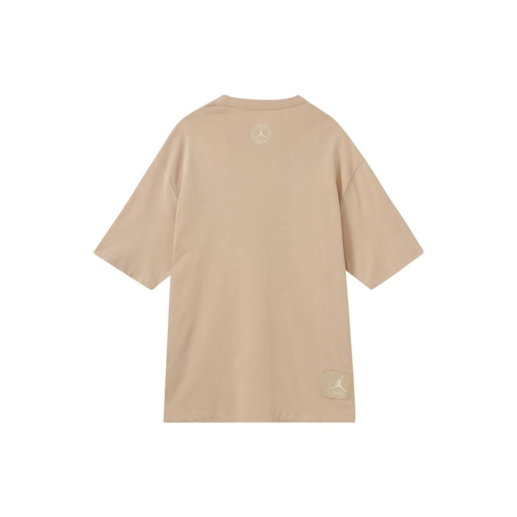 Jordan X Union Collaborative Logo Print Round Neck Short Sleeve T-Shirt Men Tops Beige DV7344-296