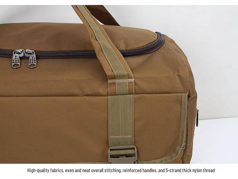 Grand sac de voyage en toile imperméable pour homme – Style militaire, portable pour une utilisation longue distance en extérieur