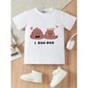 European sizes Girls' Funny Cartoon Print Short-Sleeve T-Shirt - Cute Summer Playwear Top
