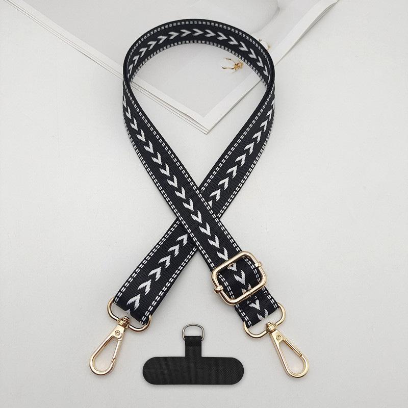 

New Woven Simple Mobile Phone Lanyard Crossbody Shoulder Adjustable Neck Anti-lost Pendant Key Ring Mobile Phone Bag Strap чёрный