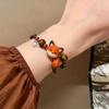 1pc Couple Fox‑Shaped Woven Jewelry Set, Necklace & Bracelet, Ideal Gift for Birthday & Anniversary