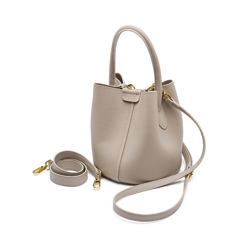 New bag commuter women's bag messenger bag spring and summer high-end leather vegetable basket portable messenger bucket bag