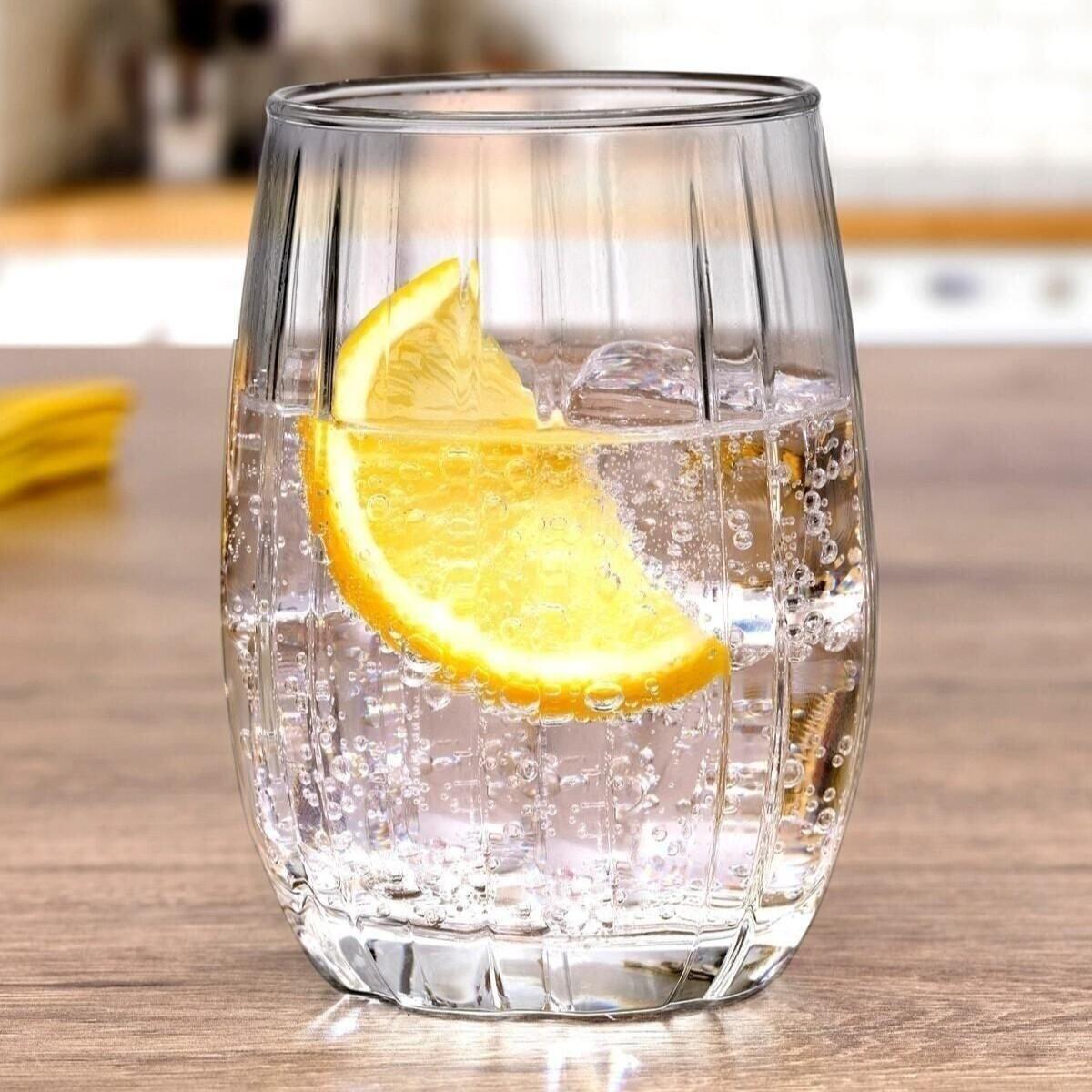 

6 Pieces Glass Water Glass 380 Cc Home Kitchen Soft Drink Glass Standart білий