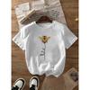 Bee Pattern Printed Tshirt for Summer Women Round Neck Short Sleeved Fashionable Casual Fashion Summer Women Clothing