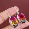 Faceted Multi Tourmaline Earring Handmade Jewelry Original Gemstone Earring 925 Sterling Silver Earrings Antique Drop Earring Gifts For Wife