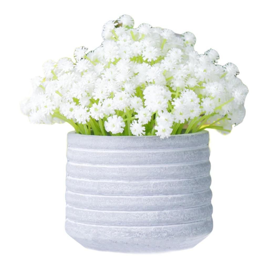 For Small Fake Plant Decorative Modern Table Centerpiece Gypsophila Artificial Flowers For Indoor Home Office Farmhouse Bathroom