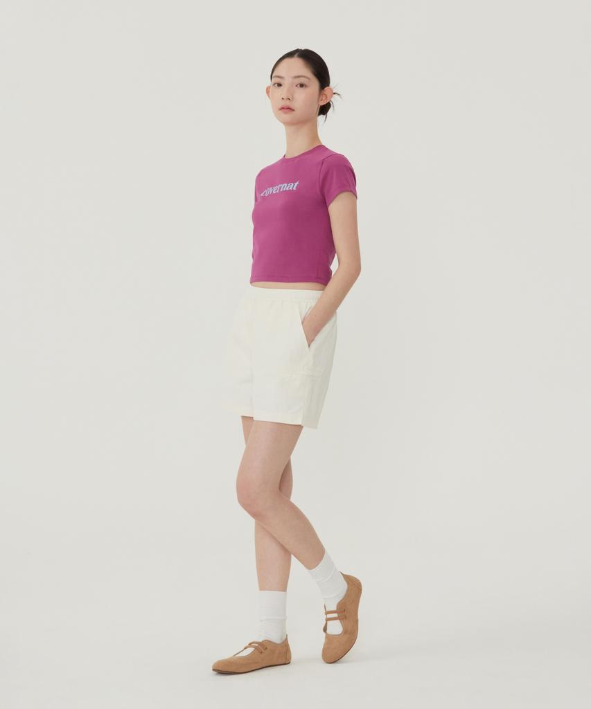 COVERNAT WOMAN Baby Fit Logo T-Shirt White