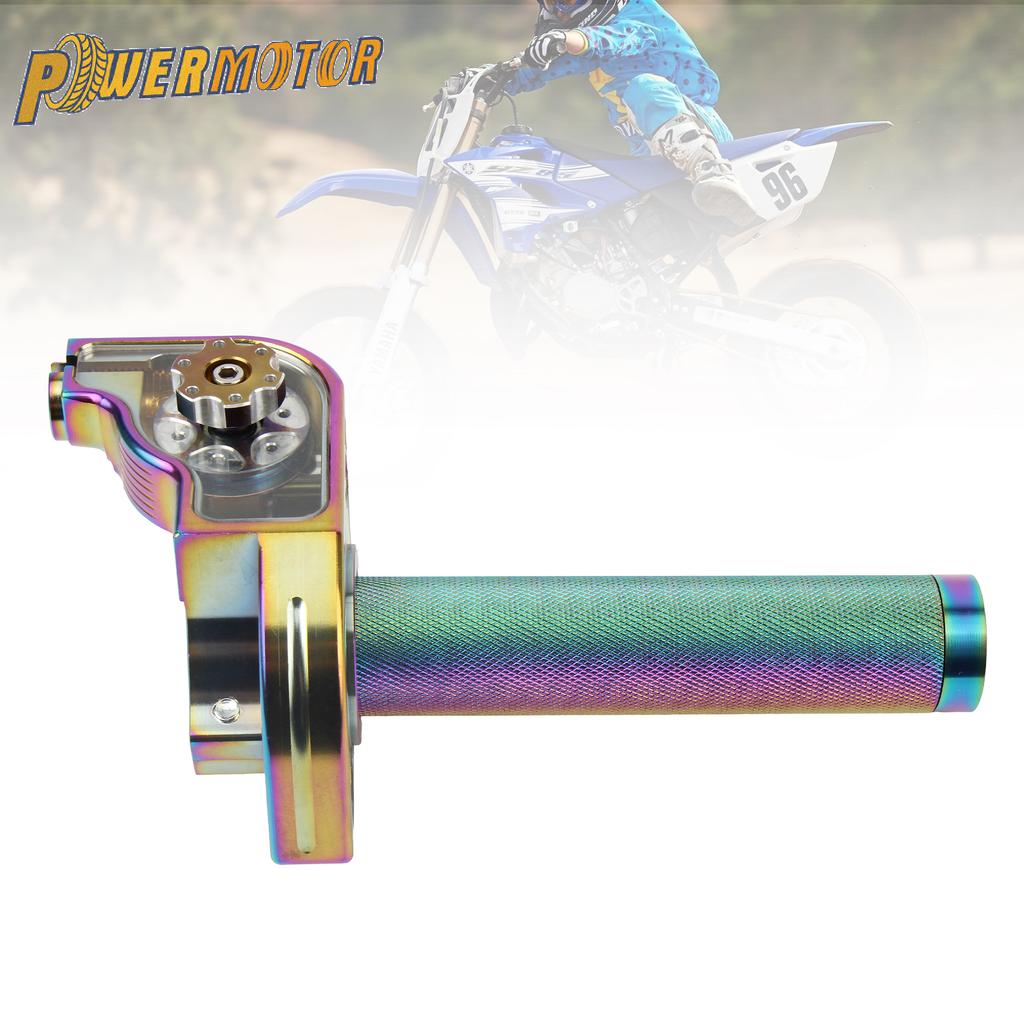 22mm Universal CNC Aluminum Motorcycle Throttle Twist Grips Handlebars For Moped Scooter Bike Modification Motocross Accessories Throttles 2