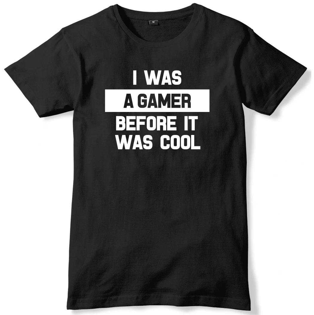 I Was A Gamer Before It Was Cool Mens Funny Unisex T-Shirt XL