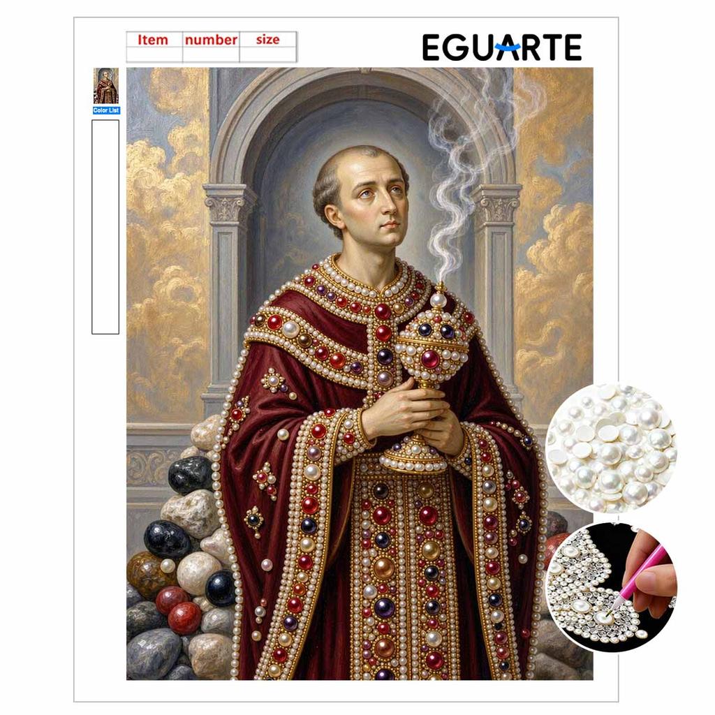 DIY 3D Pearl Diamond Painting Art Set Religious Priest St. Vincent de Paul Home Decor Art Set Wall Art