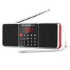 Gemean J-288 AM/FM Wide FM Portable Radio with Bluetooth Speaker Function, Digital, Rechargeable, Stereo Sound, High Sensitivity (Red)