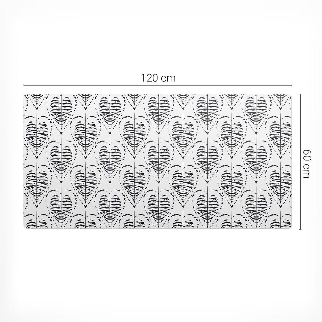 Elegancka Podkładka Dekoracyjna Na Biurko Liście Symetria Retro 120X60 Cm