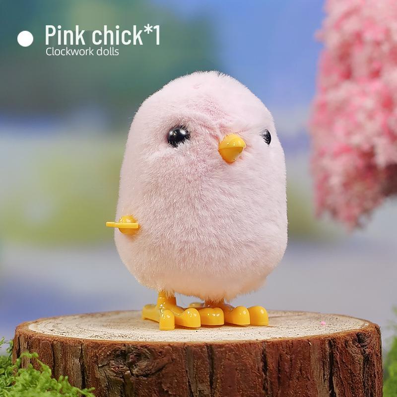 Children s Yellow Plush Wind-Up Jumping Chicken Duck Toy - Cute, Fun Small Gift