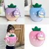 Adorable Strawberry Shaped Cartoon Backpack For Kids Stylish Oxford Fabric Design