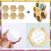 Aug. Simple Wooden Medal Rack 8PCS Hexagonal Wall Mount Decoration For Bedroom Living Room Storage