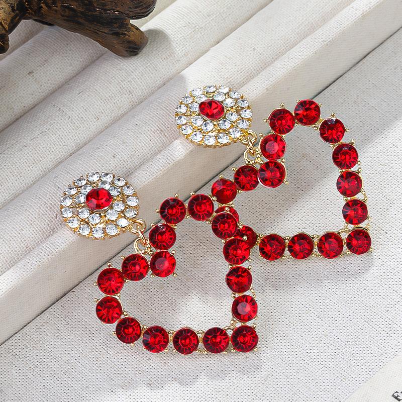 Boucles d'oreilles pendantes Zircon Fleur Colorée pour Femmes, Boucles d'oreilles pendantes Statement pour Fête & Usage Quotidien