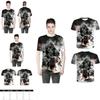 Fashion Men Funny Skull 3d Print T-shirt With Casual Crew Neck And Short Sleeves