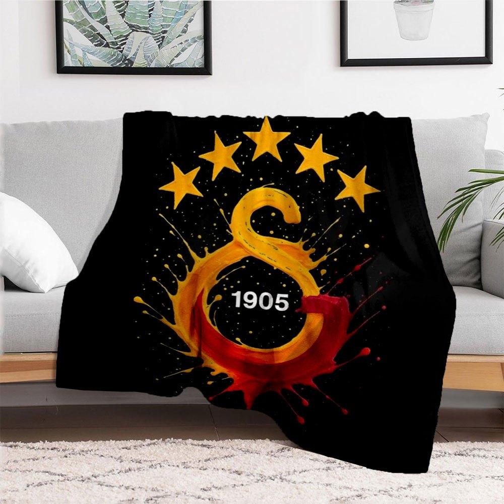 Galatasaray Istanbul Football Club Soccer Jersey T-ShirtBlanket Flannel Throw Blanket for Sofa, Bed, Travel, Camping, Office, Couch, Chair,
